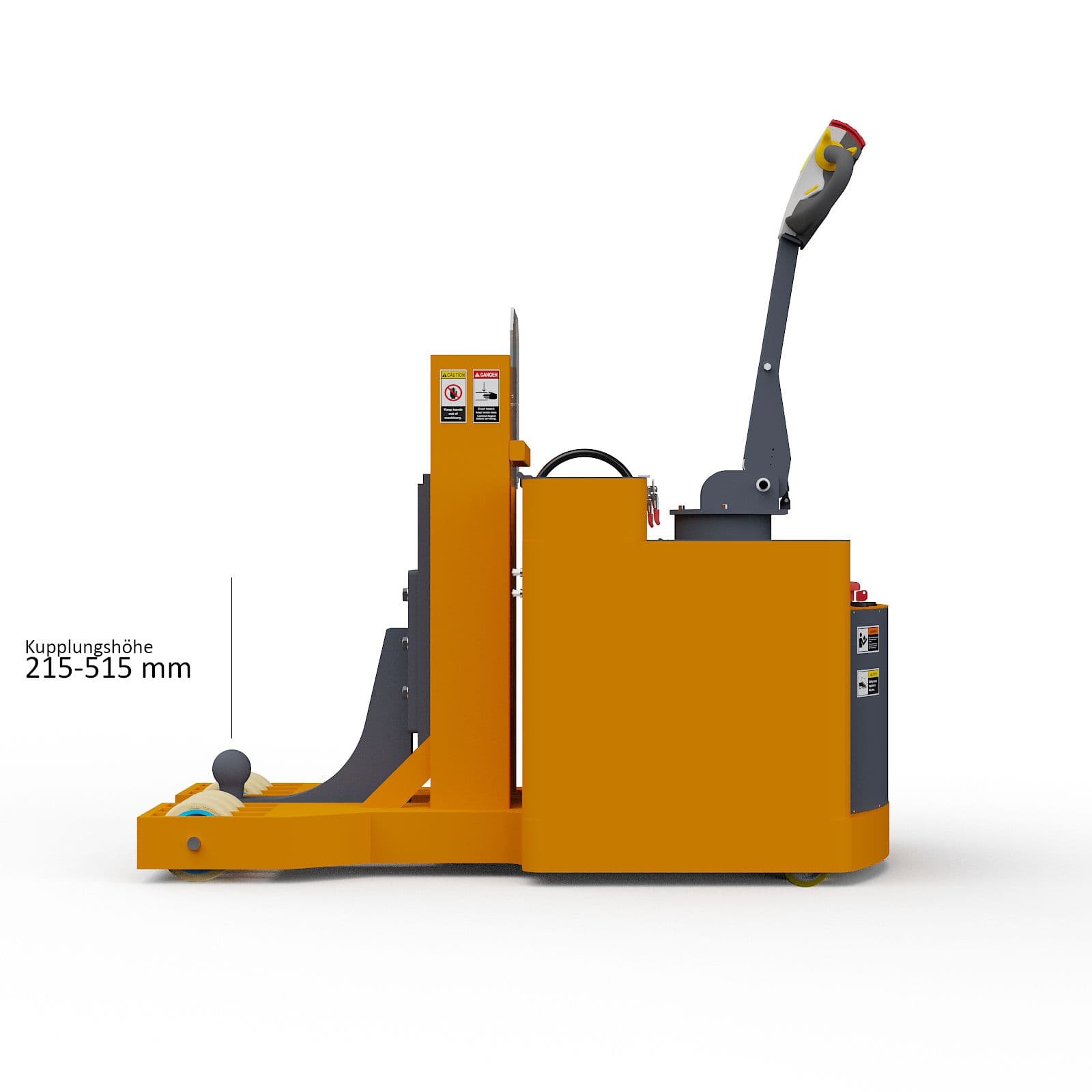 Seitenansicht des Elektroschleppers Jack 9 mit Maßangaben