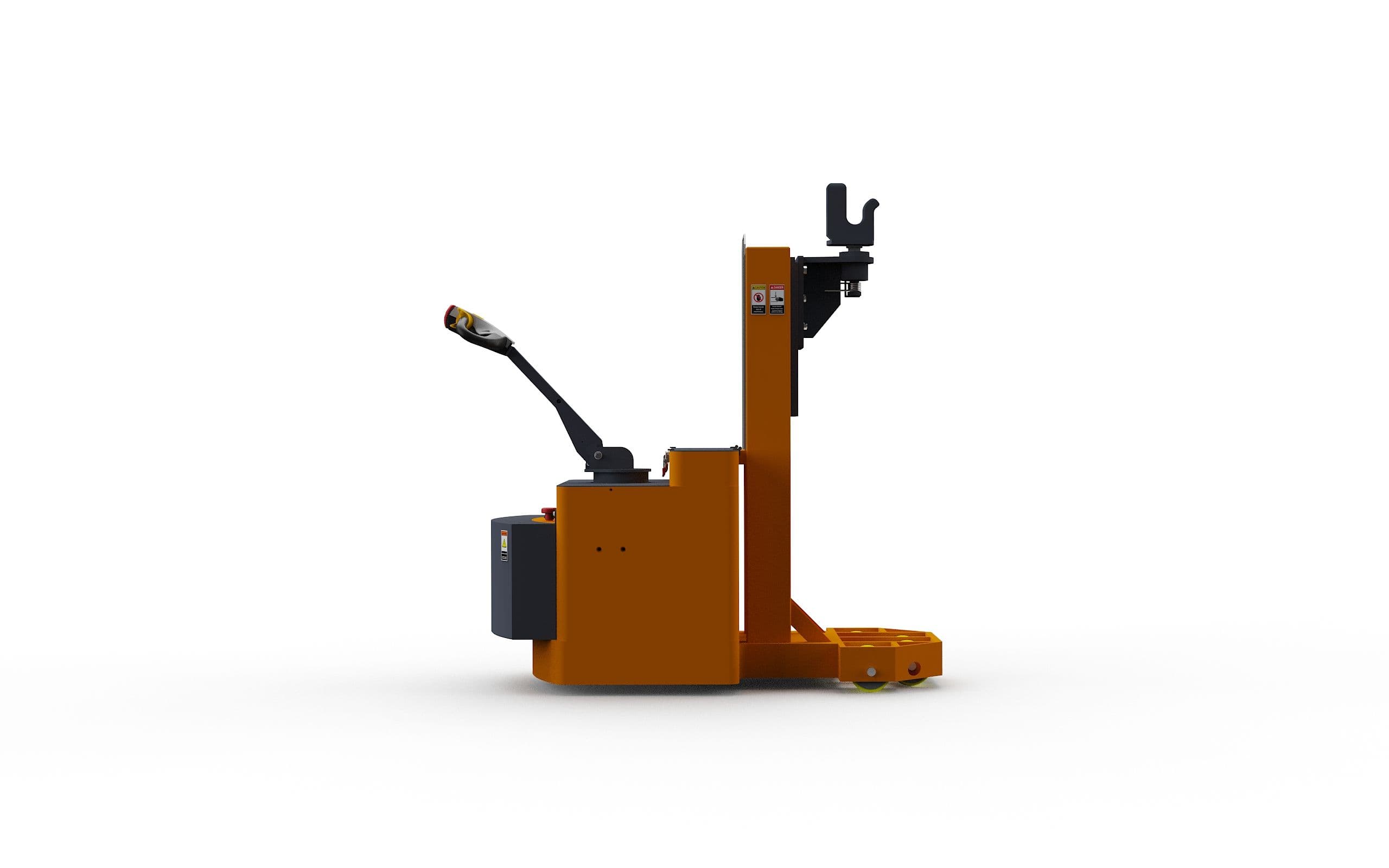 Seitenansicht des Abrollcontainer Schleppers Jack 12 Container
