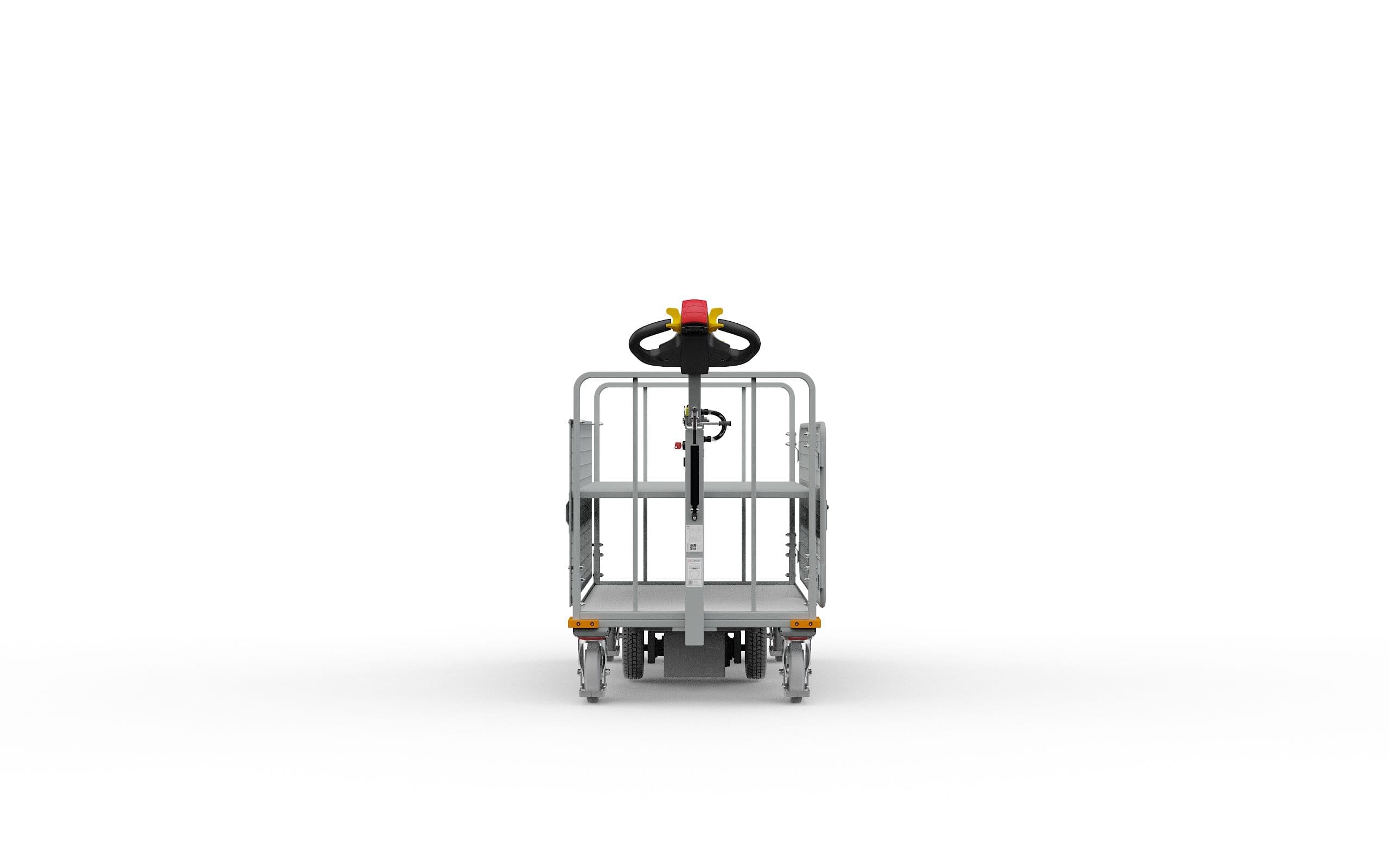 Frontansicht des Elektro-Plattformwagens Trolley 500 M XE