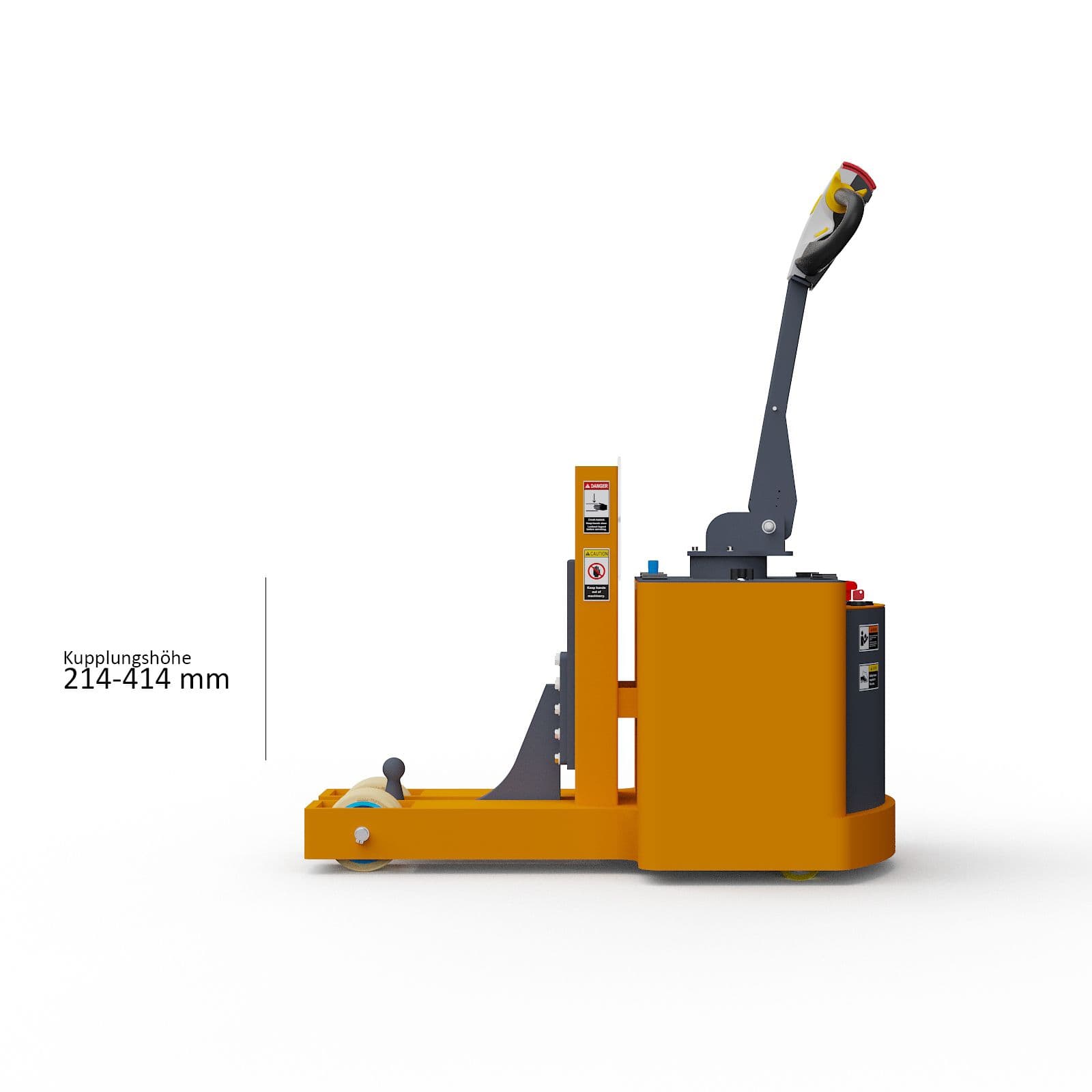 Seitenansicht des Elektroschleppers Jack 6 mit Maßangaben