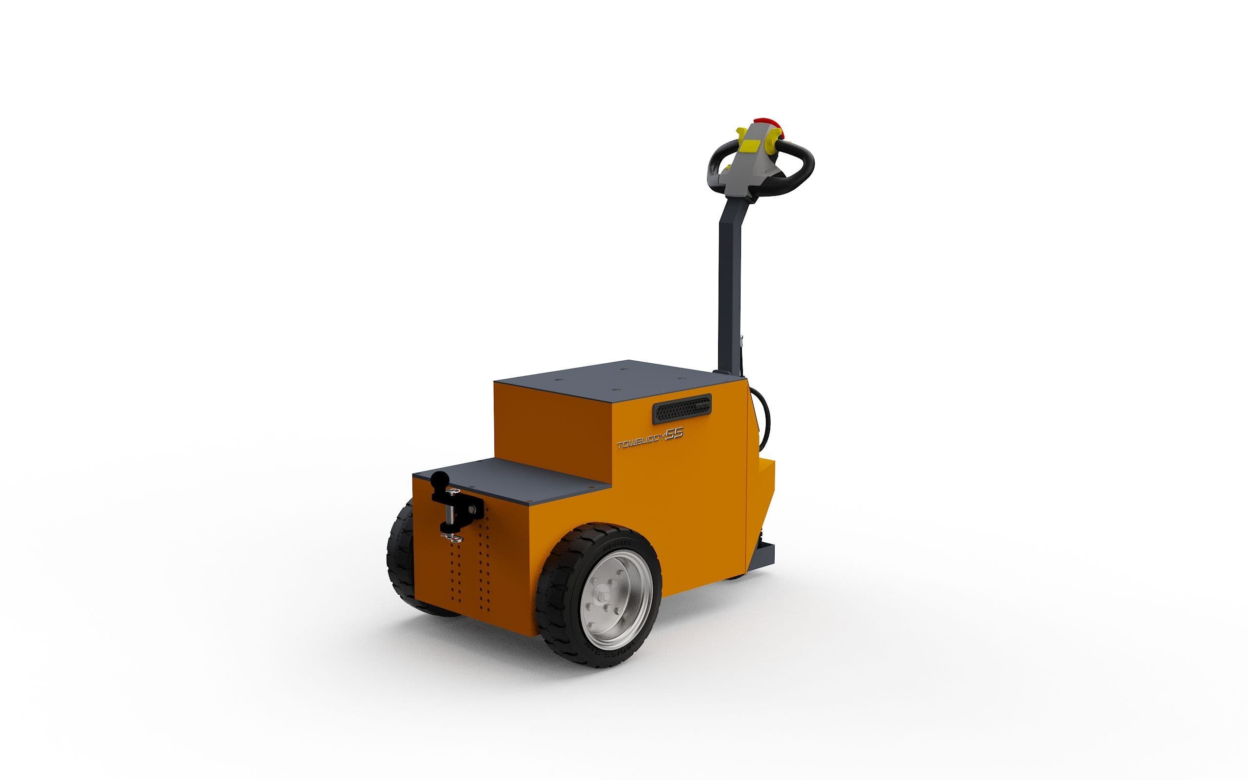 Schrägansicht des Elektroschleppers Towbuddy 75