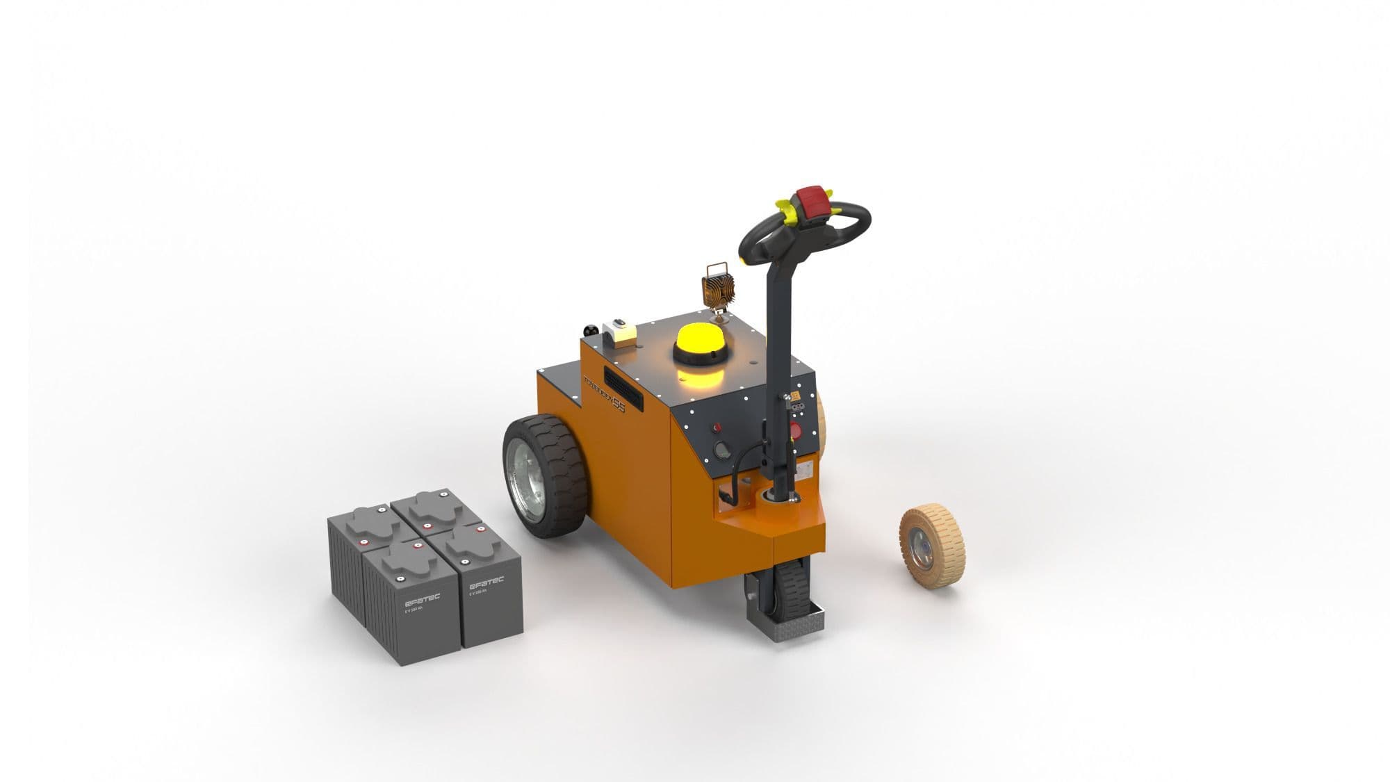 Elektroschlepper Towbuddy 75 mit verschiedenen Ausstattungsoptionen